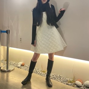 모녀커플룩 여아 아기 패딩 퀄팅 누빔 원피스