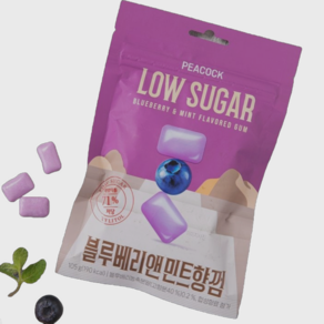 피코크 로우슈거 블루베리앤민트껌 105g x 3개