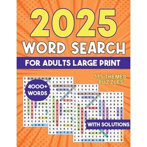 (영문도서) 2025 Wod Seach fo Adults Lage Pint 4000+ Wods: Wod Seach Puzzle Books Papeback, Laua Bidden, English, 9788560360475