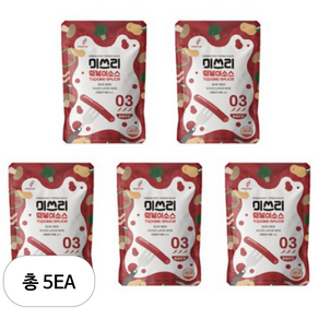 미쓰리 떡볶이 소스 03 매콤한맛, 100g, 5개