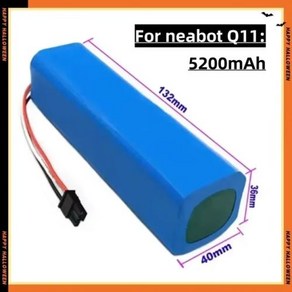 오리지널 충전식 리튬 이온 배터리 Neabot Q11 로봇 진공 청소기 교체 액세서리 14.4V 12800mAh