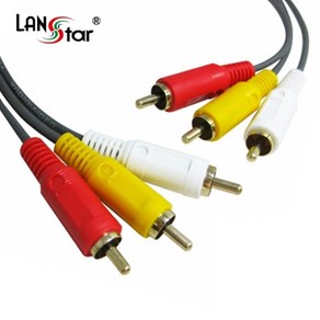 LANstar 3RCA 수수 컴포지트 케이블 1.5M LS-3RCA-MM-1.5M