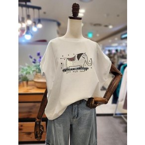 세이브존01 박시 코끼리 티셔츠 A25TS5208