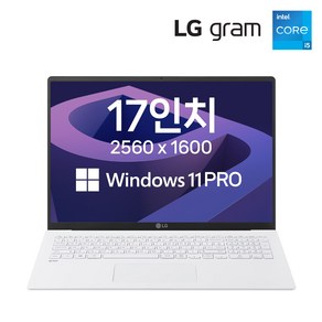 LG 그램17 11세대 i5 윈도우11프로 17인치 초경량 고해상도 NVME SSD, 17Z95N, WIN11 Po, 8GB, 512GB, 화이트