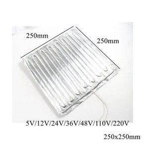 12V전기장판 온열매트 알루미늄 호일 가열 전기 히터 매트 시트 접착 방수 3D 프린터 1, 63.250x250mm  24V, 1개