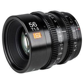 VILTROX 시네마 렌즈 Sony E 렌즈 S 56mm T1.5 E APS-C 표준 대구경 E 마운트 단초점 교환 프라임 렌즈 MF 매뉴얼 포커스 경량 영화 CM Youtube 촬영 Vlog 비디오 촬영용 적용 일본어 설명서 포함, 1개