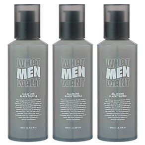 왓맨원트 모공 지성 블랙트러플 남자 올인원로션 100ml, 3개