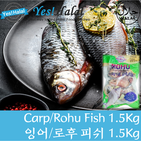 Yes!Global Cap Rohu Fish (1.5Kg) - 잉어 (1.5Kg 냉동배송), 1개, 1.5Kg