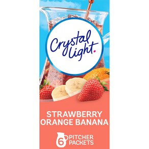 Crystal Light Drink Mix Strawberry Orange Banana 2.4 Ounce 크리스탈 라이트 드링크 믹스 딸기 오렌지 바나나 2.4온스