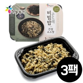 하늘농가 [하늘농가] 곤드레비빔밥 간장맛 215g x 3팩, 3개