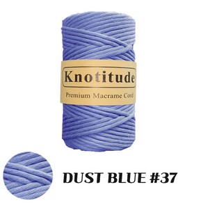 노티튜드 순면 컬러 푼사 4mm 마크라메실 90야드, 34 DUST BLUE, 1개