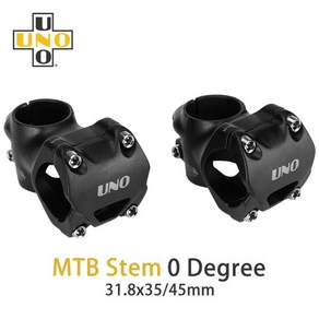 핸들바 자전거 스템 UNO mtb 0 도 35 45mm 로드 318mm 초경량 숏 마운틴 포텐시아 462169, 31.8X45mm 0 ed, 1개