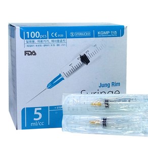 정림 일회용주사기 5ml 21Gx32mm 100개입, 1개