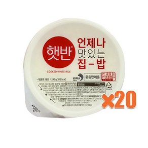 CJ제일제당 햇반 백미 210g x20개