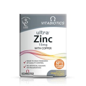 영국 비타바이오틱스 Vitabiotics Ulta Zinc 울트라 아연 15mg with 카퍼, 1개, 60정