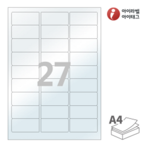 PL239 투명라벨지키미(보호용 필름) 27칸 A4라벨지