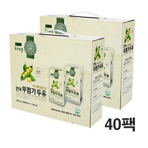 국산콩100% 건국 무첨가두유, 190ml, 40개