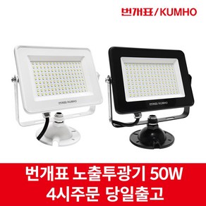 번개표 LED 노출투광기 30W 50W IP65 방수타입 현장 A, 주광색(흰색빛), 번개표LED노출투광기50W(백색), 1개