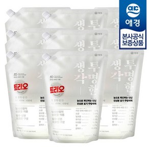 애경 트리오 투명한생각 주방세제 리필 1L x9개, 9개