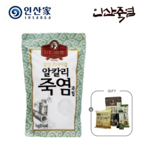 (주)인산가 정품 프리미엄 알칼리 죽염 과립 1Kg+2개 이상 구입시 인산가 다양한 사은품(블랙크런치(10g)2개+죽염두유+천마차+죽염커피)/인산죽염, 1kg, 1개