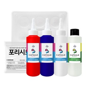 캡슐만들기 원색 키트 140ml 3색세트 스노우키즈 아기물감 놀이 어린이 형광