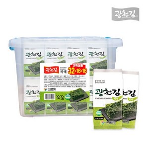 광천김 광천김 파래 도시락김 5g x 32봉+리빙박스, 1세트, 선택완료