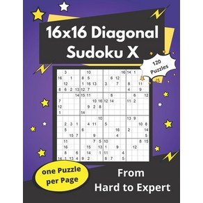 16x16 Diagonal Sudoku X: Had Mega-Sudoku X Puzzles Papeback, Independently Published