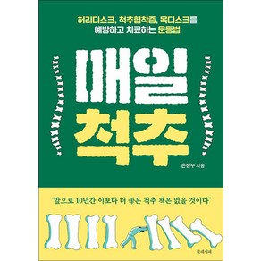 [북레시피]매일 척추 : 허리디스크 척추협착증 목디스크를 예방하고 치료하는 운동법, 북레시피, 은상수