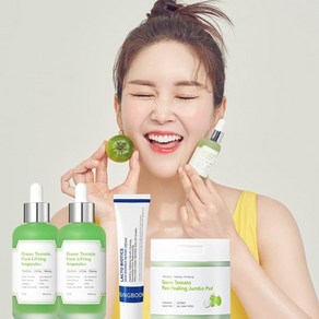 성분에디터 그린토마토앰플 대용량 75ml*2병+락토바이오크림+모공패드, 없음, 2개, 75ml