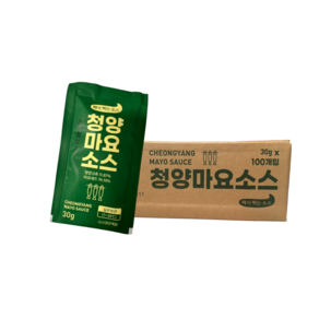 청양마요 소스 (일회용) 캠핑용 업소용 박스판매, 30g, 100개