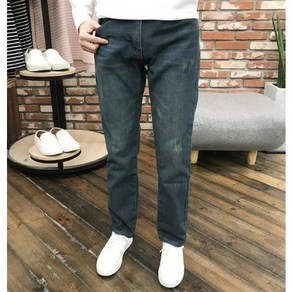 남자 기모 청바지 겨울 일자 데님 본딩 빅사이즈 (S~4XL)