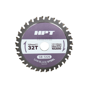 HPT 충전원형톱날 금속날 5인치 125mm 내경 20mm 소형 스킬날 메탈날