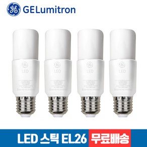 GE LED 브라이트 스틱 16W E26/E27 전구색(노란빛)x 4개입