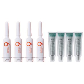 나인테일즈 파워어드벤스드 링클 넥 주름 탄력 세럼 6ml x 4개 + 아이크림 1ml x 4개 / 탄력 보습 잔주름 주름 목주름, 1개