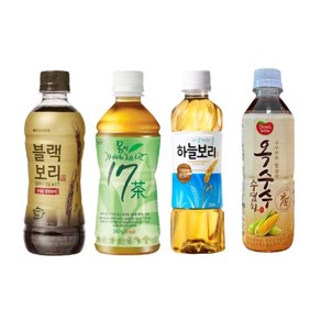 [한번에먹자쇼핑몰] 325~350ml 차 음료 4종 혼합세트 각 5개씩 / 하이트진로 블랙보리+몸이 가벼워지는 시간 17차+웅진 하늘보리+동원 옥수수수염차 / 총 20개, 350ml