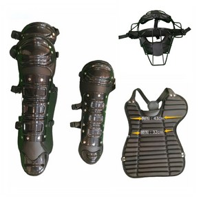 야구심판장비 심판장비 심판복 가드 보호 세트 마스크 야구심판, 무릎패드블랙길이66cm, 1개