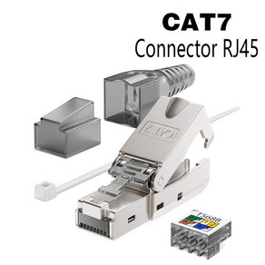 CAT8 STP RJ45 커넥터 재사용 가능 이더넷 종단 모듈러 플러그 차폐 아연 합금 필드, 01 CHINA, 05 CAT7