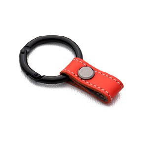 Keychain 링 금속 키 가죽 홀더 키 포브 자동차 스타일 장식, 주황색