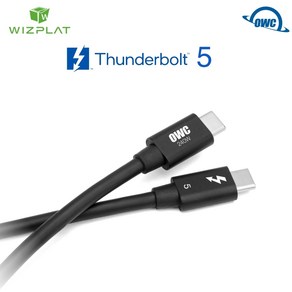 OWC 썬더볼트5 케이블 1M 썬더볼트 3 / 4 / USB4 PD 240W 최대속도 80Gbps 정식인증 3년 보증, 1개