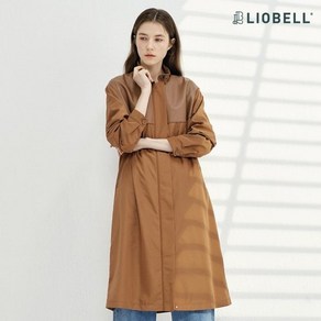 리오벨 롱가죽배색트렌치점퍼 217935 {!마감임박!}, 카멜(CAMEL) L, 카멜(CAMEL)