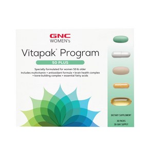 GNC 여성용 울트라 메가 50 플러스 비타팩 30팩 Womens Ultra Mega 50 plus Vitapak (30pak)