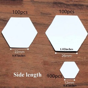 육각형 종이 퀼트 템플릿 조각 DIY 패치 워크 12mm 26mm 300 개, 01 300pcs