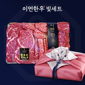 이연한우 1++ 투뿔 9호 한우 특수부위 선물세트 빛세트(새우살+샤토+살치), 1개, 1kg