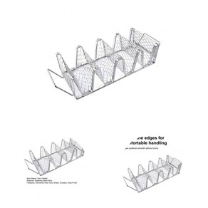 쉘용 프리미엄 스테인레스 스틸 타코 홀더 스탠드 남동용 오븐용 녹 방지 타코 트레이