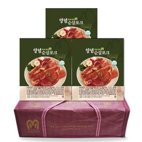 설날 명절 고기선물세트 양념돼지갈비 1KG 3팩, 3개