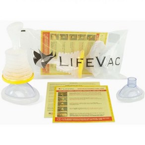 LifeVac 초킹 질식 장치 휴대용 여행용 가정용 차량용 쵸깅 초크 정품 EMS Kit - 전문가용 및 성인용 흡입 구조 구급 키트 기도, 1개