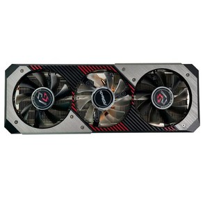 ASROCK 호환 RX 5700XT 팬텀 게임용 방열판 그래픽 카드 라디에이터 백플레이트 포함, 1개, 없음, 1) 없음 RGB - Black