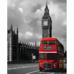 Mini Poste 40x50Cm 인테리어 포스터 - London: Red Bus [Mini], 포스터만구매