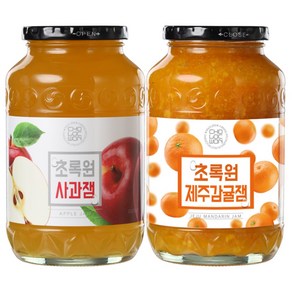 초록원 과일잼3종 1kg+1kg (딸기잼/사과잼/파인애플망고잼), 1세트