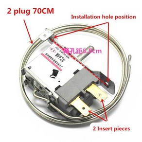 범용 냉장고 온도 조절기 기계식 온도 조절 스위치 냉동고 냉장고 교체 부품 WDF20 WDF20D 2 핀 3 핀, 없음